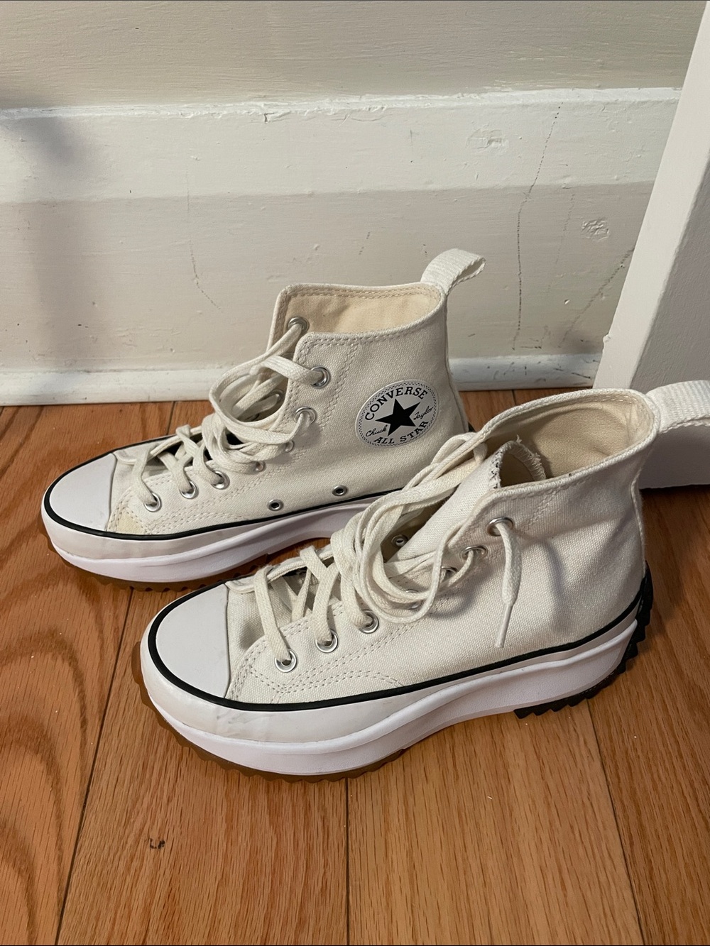 Converse High Top Platform Sneakers - Natural/Cream